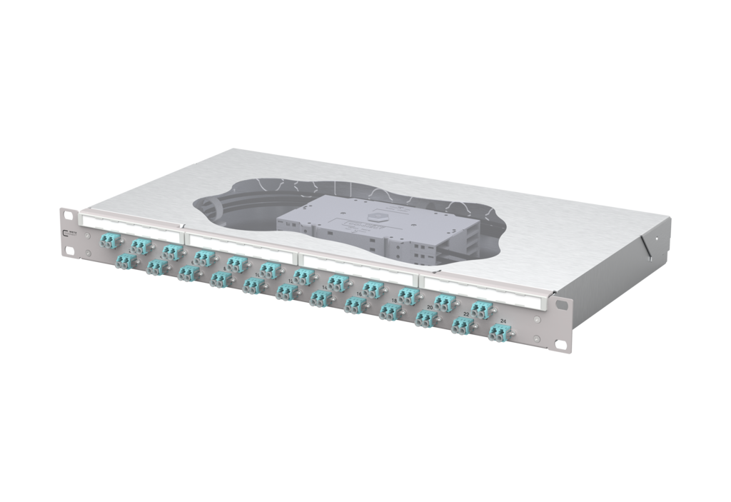 OpDAT fix<sup>2</sup> patch panel splice<br />24xLC-D OM3