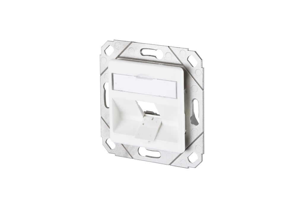 Keystone Anschlussdose UPk 1 Port unbestückt verkehrsweiß