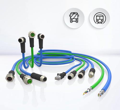 M12/RJ45 Kabelkonfektionen für Bus- und Schienenfahrzeuge