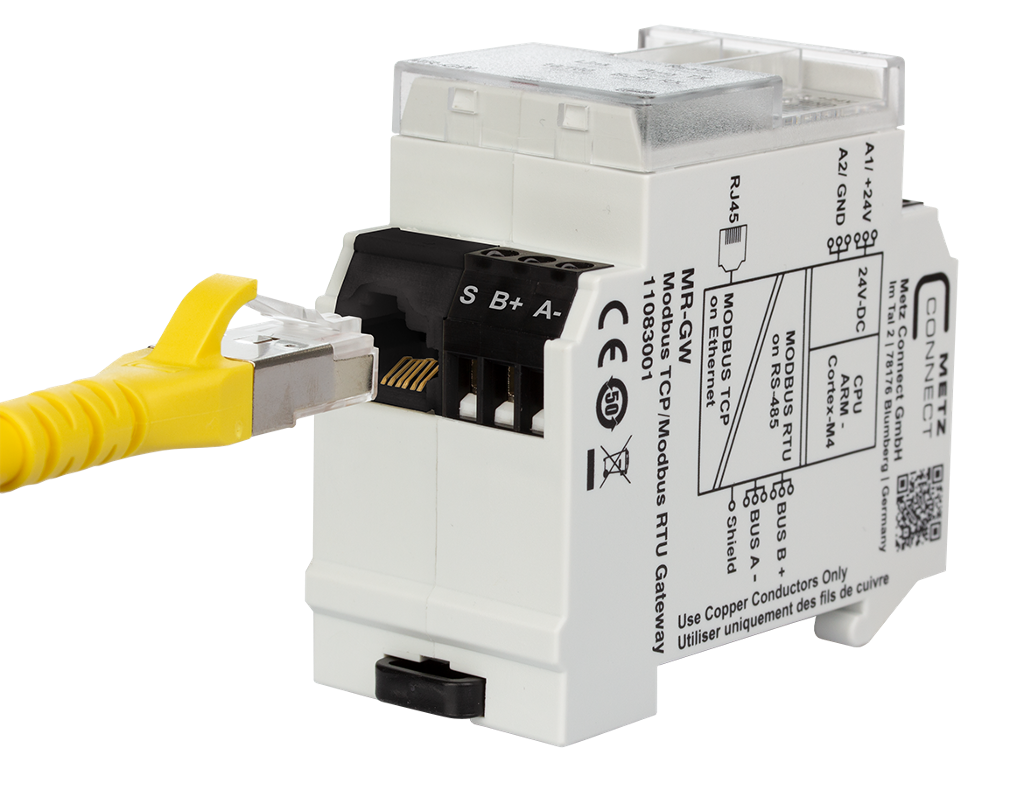 RJ45 sockets in terminal design for modular devices